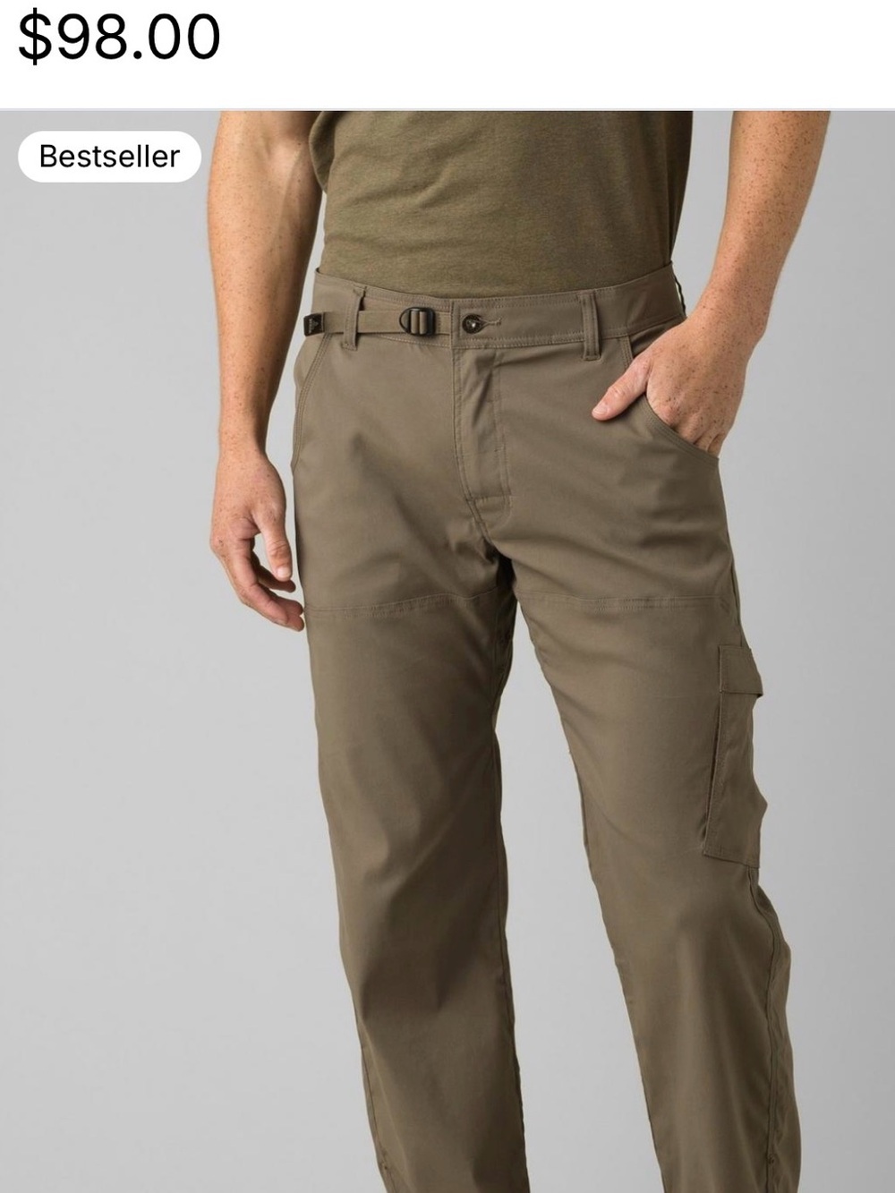 Men's Cargo Pants in Olive Brown - Lightweight Everyday Work Pant